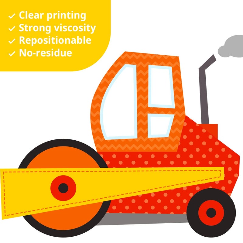 DECOWALL DS-8012 Construction Site Cars Island Kids Wall Stickers Wall Decals Peel and Stick Removable Wall Stickers for Kids Nursery Bedroom Living Room (Small) d?cor - Image 4